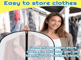 20 Pcs 24 x 72 Inch Garment Bags Bulk Hanging Clothes Storage Covers for Closet Organization V1259-DP01-A-1134