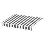 Instahut Retractable Folding Arm Awning Manual Sunshade 2.5Mx2M Grey White AWN-B-ARM-25X20-GRWH