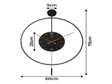 Yezi Round Wall Clock 60cm Large Modern Home Decoration DECO1035-60CM_NZ