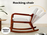 Artiss Rocking Armchair Nursing Chair Corduroy Beige UPHO-E-ARM-01-COR-BG