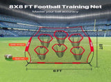 2438.4x2438.4mm Football Trainer Throwing Net, Training Throwing Target Practice Net with 6 Target V952-GLQW88YC6KXWLAMWO001V0