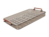 Tea Tray Rectangular Double Layer Drainage Rack Tea Serving Tray for Parties Coffee Table Kitchen V1294-YM0901-3118230273113