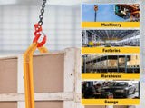 2SET 3.15T Sling Hook Heavy Duty Hammerlock/Slip Hook Kit With Swivel Winch & Safety Latch V1181-SH-315T-R