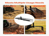 150 cm Tow Behind Landscape Rake, 3 Point Hitch Lawn Dethatcher Rake, 26 Spring Steel Tines, for V952-ZXSCJ60INCHBP8SL7001V0