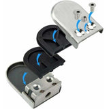 4 Pcs Glass Clamp Bracket Stainless Steel Glass Clips Clamps Adjustable Glass Brackets Flat Back V1237-MS-626-065