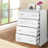 Artiss 4 Chest of Drawers - ANDES White FURNI-DT-4D-WH-AB