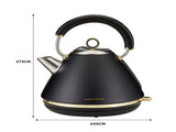Morphy Richards Ascend Soft Gold Satin Black 1.5L Electric Kettle Rapid Boil MRSGK15B