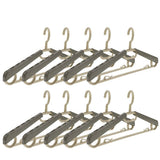 10Pcs Adjustable Coffee Plastic Hangers Space Saving Expandable Clothes Organizer V1192-AZ-W-29740
