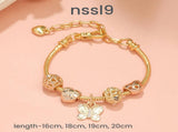 10 Styles Charm Bracelets Set Colorful Alloy & Glass Beaded Bracelets,Buy 2 for Better V1132-NSSL16-DOUBLE