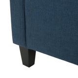 Canberra Linen Fabric Tufted Armchair in Dark Blue V1041-JSF-5007DARKBLUE