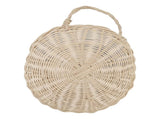 Wall Hanging Rattan Basket Multifunctional Wall Mounted Woven Storage Basket for Home Beige V1294-YM3117220247011-0421
