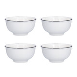 4PCS 6in Soup Bowl White Ceramic Noodle Bowl Eco Friendly Rice Bowl for Kitchen Restaurant V1294-YM0523-3118210320011