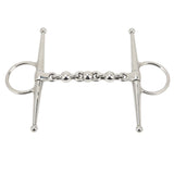 135mm Stainless Steel Horse Mouth Bit Horse Mouth Riding Full Cheek Snaffle Bit with Ball Chain V1294-YM0717-3111220220811