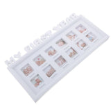 First Year Keepsake Photo Frame 41x20cm Synthesis Board for Cherished Memories and V1192-AZ-W-27348