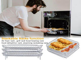 3 Pcs Air Fryer Baskets Replacement with Food Clip for Air Fryer Toaster Oven, 7.87'x7.87' Non-stick V1370-AZ4-19475
