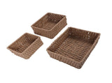 3PCS Wicker Storage Baskets for Shelves Organizing Decorative Woven Storage Baskets Set Desk V1294-YM0901-3117240333411