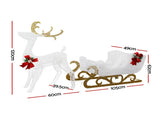 Jingle Jollys Christmas Lights Reindeer Sleigh215 LED Decorations XMAS-MOT-DEER-SLED-WM