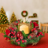Christabelle 26cm Christmas Centrepiece Lush Green Decor Berries & Baubles 112_GUE513