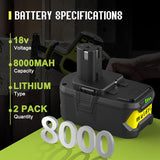 2pcs Lithium-Ion Battery for Ryobi One V1142-TM601099881451538