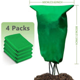 Plant Covers Freeze, 4 Pack Frost Covers with Zipper Drawstring Plant V1366-AZ2-W-24598