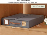 CARLA HOME Bed Sheet Organizer Set of 4 with Handle & Window for Covers, Pillowcases, Blankets, LSB-36299