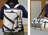 Sports Gym Duffel Bag 48x28x30cm with Shoe Compartment Wet Dry Separation - White V1308-DSZKI-2416-1