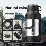 316 Stainless Steel Thermos Large Capacity Thermos Portable Thermos Flask - Black - Size 2000ml V1102-122-95807-BLK-2000ML