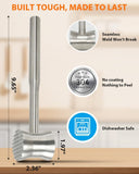 Meat Tenderizer Tool, 304 Stainless Steel Meat Mallet, 0.8lb Heavy Duty, 2 in 1 Meat Pounder for V1258-DP02-C-10