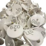 1-100 Cattle Number Ear Tag Set - Round White Pig Sheep Goat Livestock Label V238-SUPDZ-40208927621200