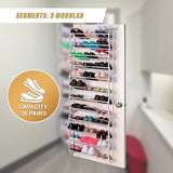 36 Pair Shoe Holder Organiser Over The Door Hanging Shelf Rack Storage Hook V63-823751