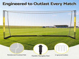 Everfit Portable Soccer Goal Net Fibreglass Polyester 12x6ft SN-B-FSG-126-YE