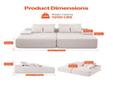 210 cm Oversized Double Chaise Lounge, Corduroy Fabric Sectional Sofa, Cozy Deep Seat Loveseat Sofa V952-CGBYSRSFYSS8Y3HFQ001V0