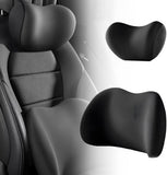 Car Headrest & Lumbar Support Cushion, Ergonomic Car Seat Headrest & Lumbar Cushion with Adjustable V1258-DP02-F-774