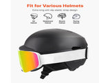Frameless Ski Goggles, Magnet Cylindrical Lens with Pink Revo Coating, OTG Anti fog Snow Goggles for V952-HXJWKBSDCXHJ4LNEU001V0