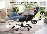 Artiss Gaming Office Chair with 8 Point Message Reline Ergonomic White MOC-L-GC-8P-BK-WH
