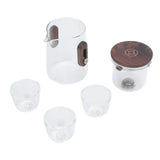 Glass Teapot with Strainer 330ml Magnetic Filtration Pot Water Separation Glass Teapot with 3 Cups V1294-YM0901-3118250017911