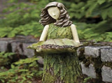 Fairy Garden Statue with Bird Feeder Lawn Resin Ornaments Garden Art Sculptures for Outdoor V1294-YM0721-10147530