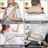 Portable Kneading Neck and Shoulder Massager with Heat - Four-Button Design, Black V888-ELOSUNG15097