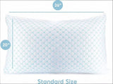 Standard Size Cooling Pillow with Shredded Memory Foam & Gel Infusion Adjustable Loft, Breathable V1107-CS-JYMLZS