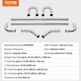 VEVOR DIY Universal Exhaust Kit 8 Pieces Exhaust Pipe Kit with Slip-Fit Joint V952-DZPQGTJ8PCS2IQRFLV0