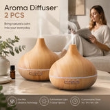 2 Pack Onion Diffuser Light Wood Remote, 24V AU Plug, Holiday Gift Pair V1221-XM-LB1538-ZS043