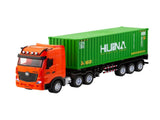 118 Scale 9-Channel Alloy Remote Control Container Truck with Lights & Sound for Indoor Play V196-1317