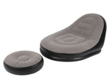 Modern Inflatable Folding Recliner Sofa Chair with Footstool for Living Room Balcony Garden V1294-YM0901-3116200046411