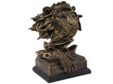 Lion Head Sculpture Resin Vivid Lifelike Artistic Decorative Lion Statue for Living Room Study V1294-YM0703-3115230045211