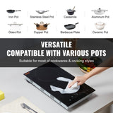 Electric Cooktop, 12 inch 2 Burners Built-in Electric Stove Top, 3000W Ceramic Radiant Cooktop with V952-Q12INCH3000W2U7DKV3