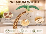 Banana Hanger Stand, Wooden Construction, Suspended Design, for Home Kitchen Countertop Display Keep V1366-AZ2-W-15491