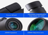 10-30X50 High Power Zoom Monocular Telescope Set with Smartphone Holder and Tripod Waterproof HD V888-ELOSUNG38563