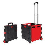 Foldable Shopping Cart - Portable Collapsible Wheeled Folding Trolley Crate V238-SUPDZ-52717721798