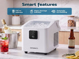 Devanti Ice Maker 11-12kg Portable Bullet Cube Machine White IM-ZB-E-11WL02-WH