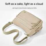 Black Lightweight Nylon Crossbody Bag for Women - Multi-Compartment Shoulder Purse with Adjustable V888-ELOSUNG56194-3